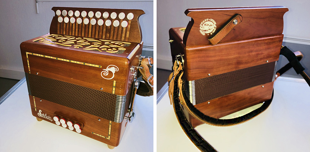 Accordéon diatonique Stelvio 2 rangs 8 basses en sol/do